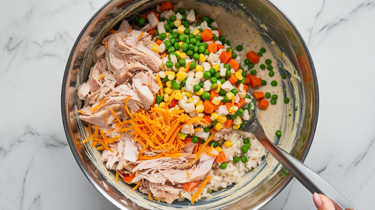 Rotisserie Chicken Rice Casserole - step 2