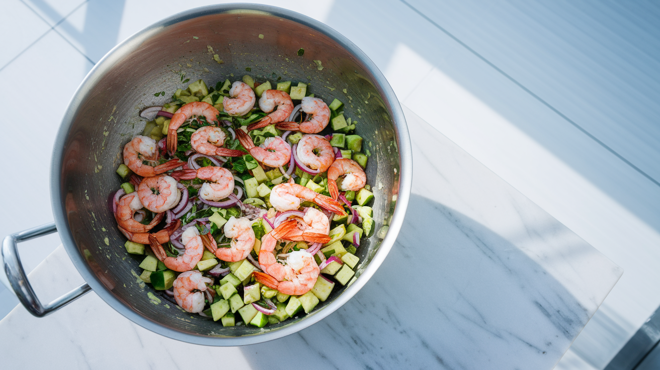 Shrimp Avocado Cucumber Salad - step 2
