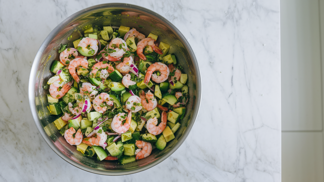 Shrimp Avocado Cucumber Salad - step 4