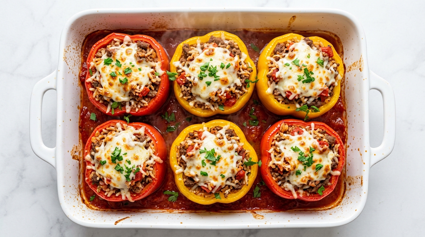Stuffed Bell Peppers Beef Rice - step 4
