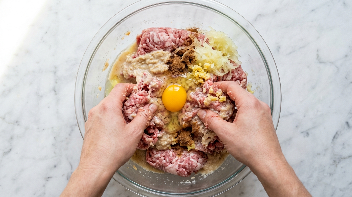 Swedish Meatballs with Egg Noodles and Cranberry Sauce - step 1