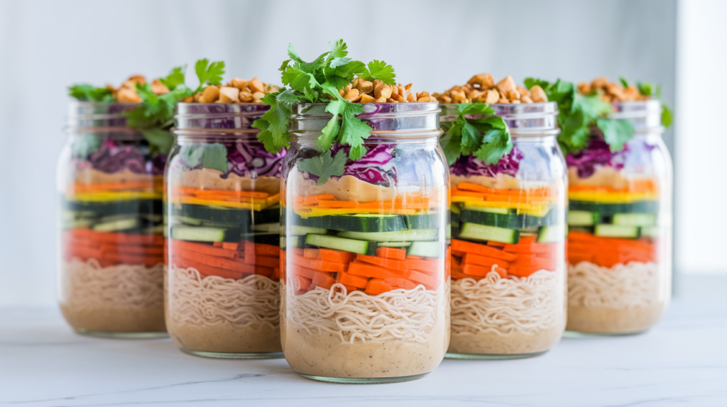 Thai Peanut Rice Noodle Jar - step 4