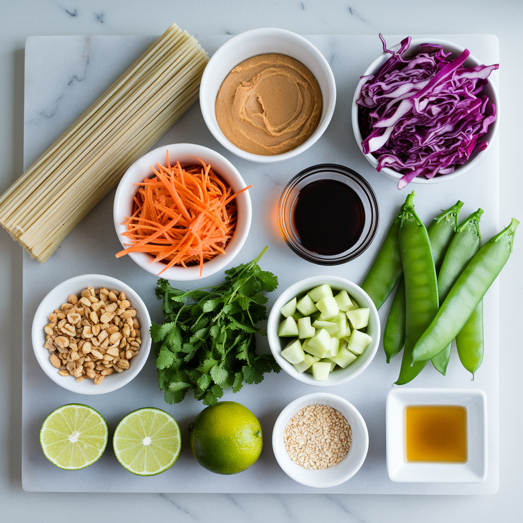 Thai Peanut Rice Noodle Jar ingredients