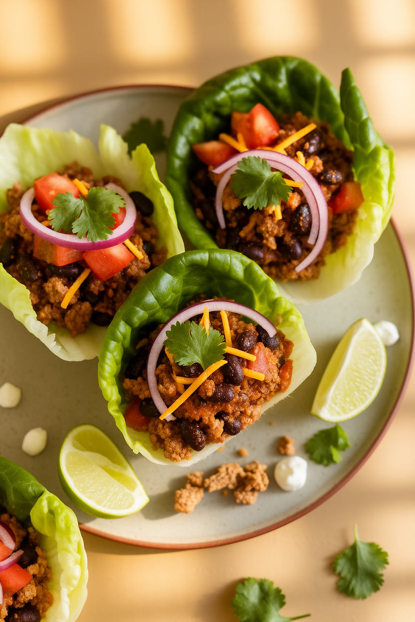 turkey taco lettuce wraps
