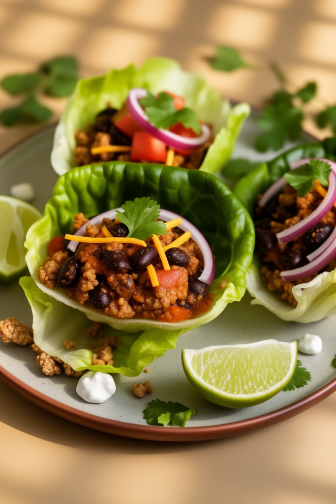 turkey taco lettuce wraps