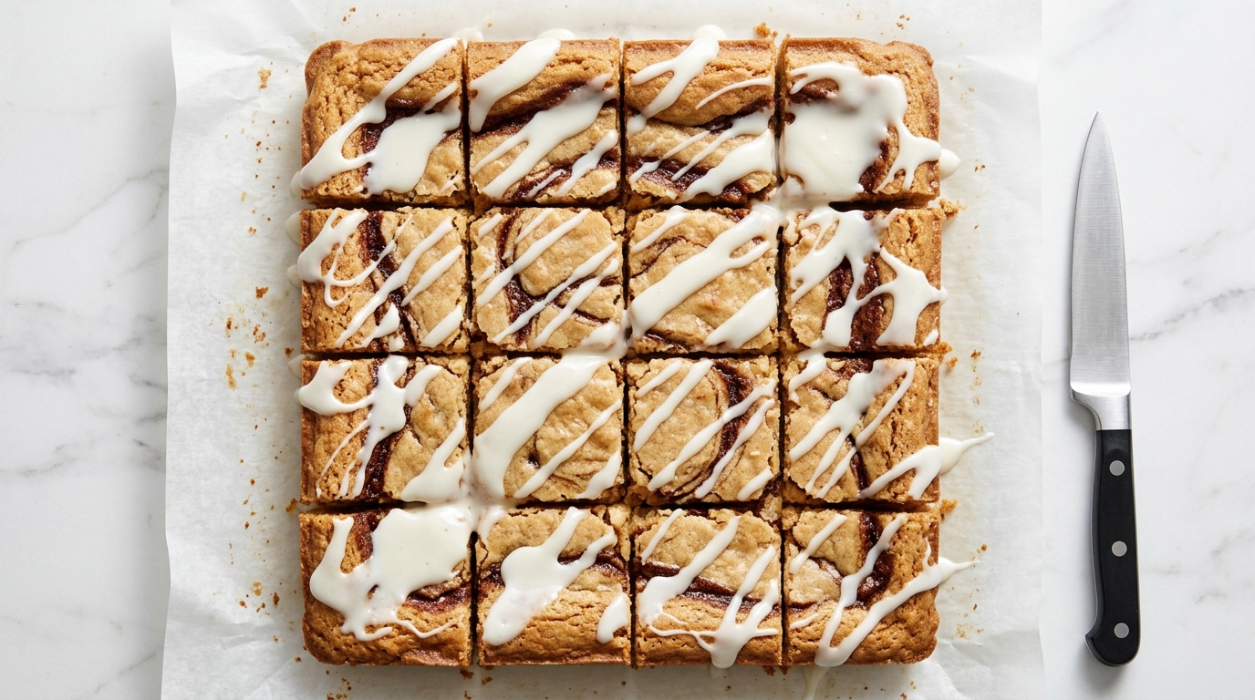 Cinnamon Roll Blondies - step 4