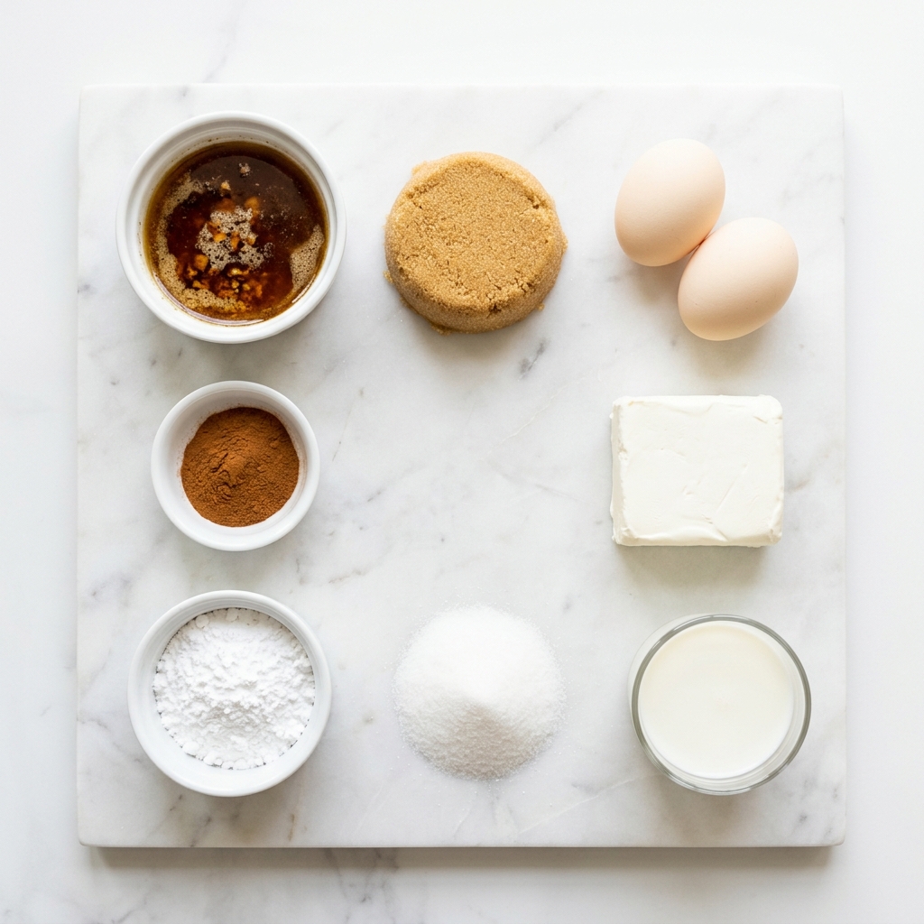 Cinnamon Roll Blondies ingredients