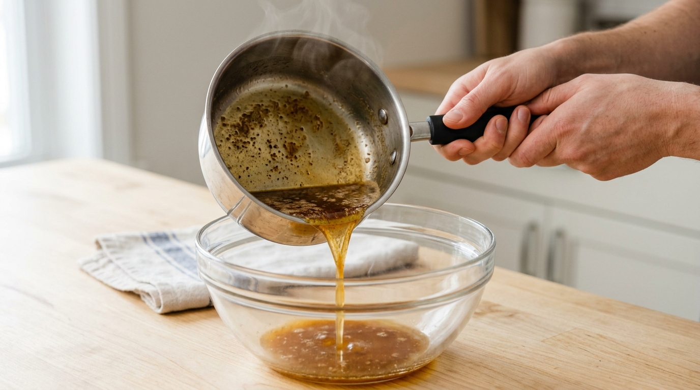 Cinnamon Roll Blondies preparation