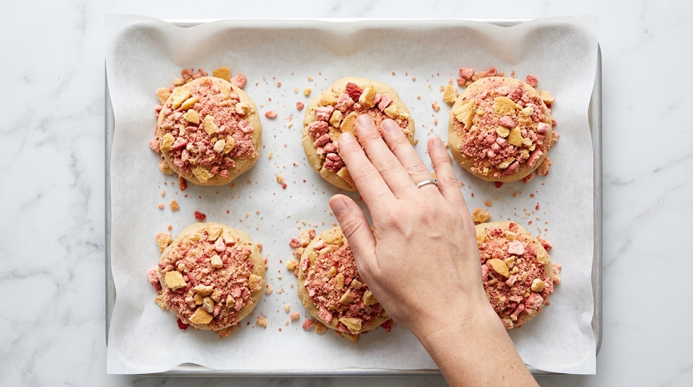 Strawberry Shortcake Crunch Cookies - step 4