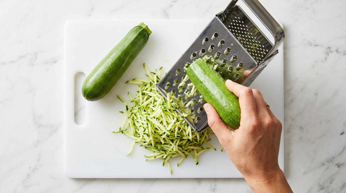 Zucchini Fritters with Dipping Sauce - step 1