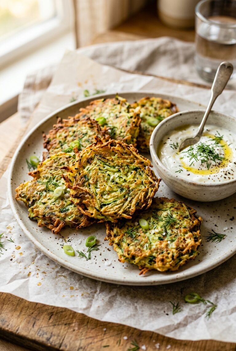 Zucchini Fritters with Dipping Sauce
